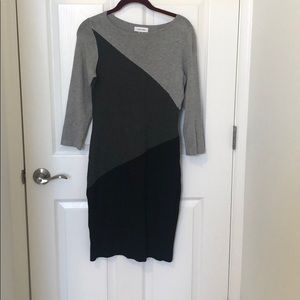 Black and Grey Calvin Klein Dress
